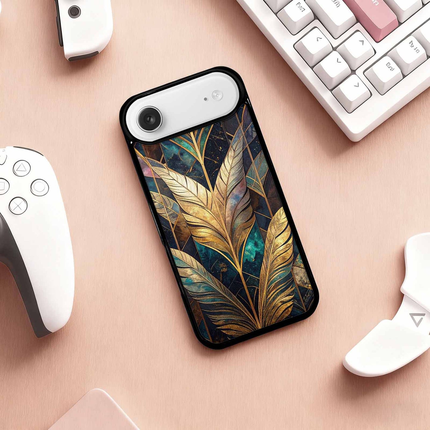 iPhone 17 Air Case — Iridescent Animal Print Feather Animal Print, Custom Designed Case Cover