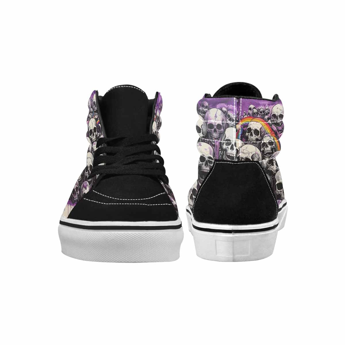 MEN'S Rainbow From Skull S High Top Canvas Dreamlike Custom Shoes