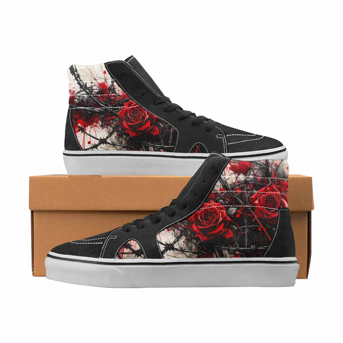 Barbed Wire Coil Print Shoes 2 | Women's | Freaky Shoes®