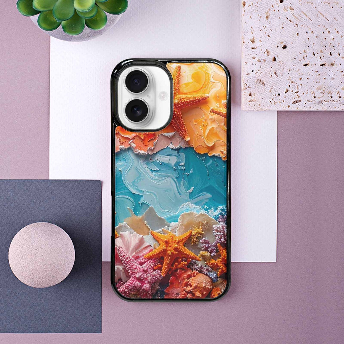 iPhone 16 Case — Starfish Cluster Starfish Cluster Pattern Hundreds, Personalized Phone Case