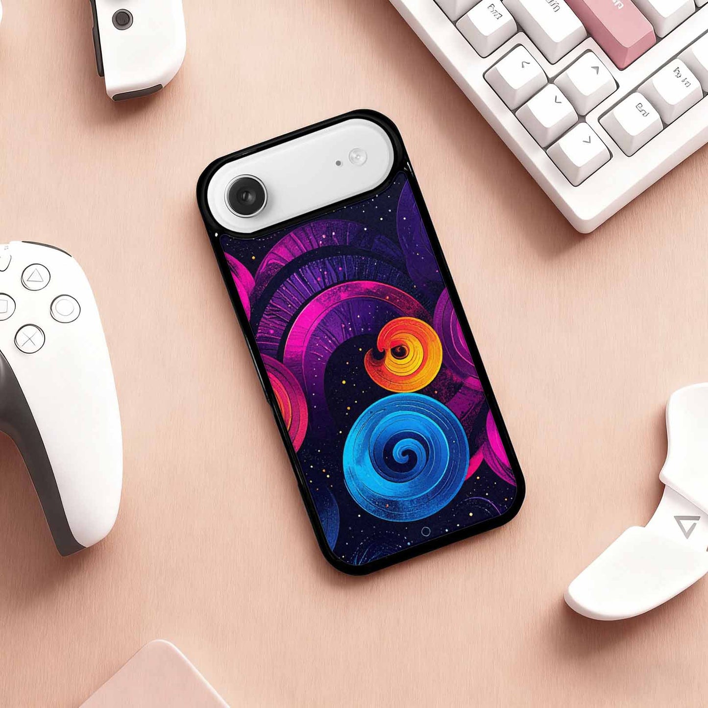 iPhone 17 Air Case — Rose Galaxy Art Seamless Pattern Galaxy, Customized Protective Case