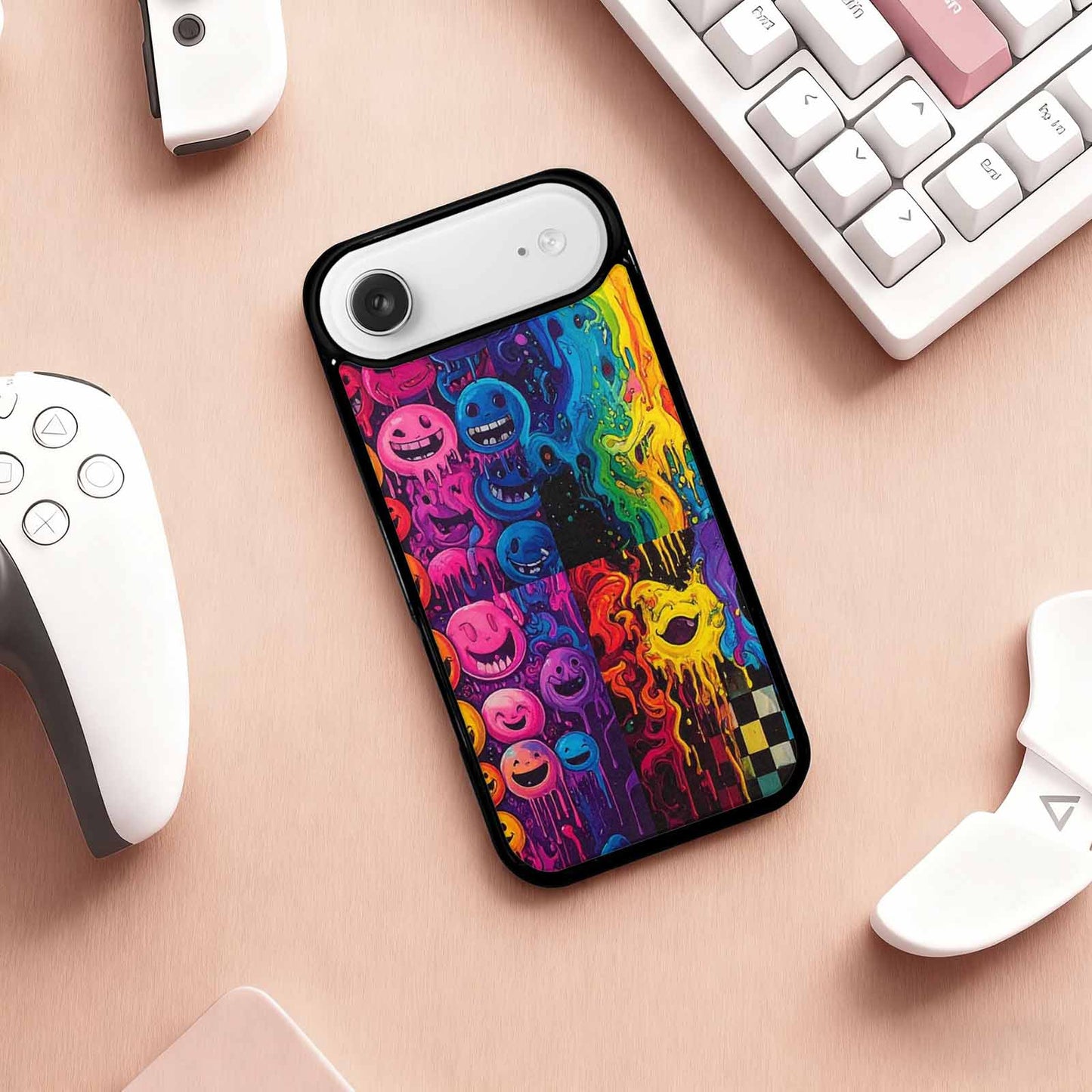 iPhone 17 Air Case — Small Yellow Smiley Face Acid Original, Original Design Phone Case