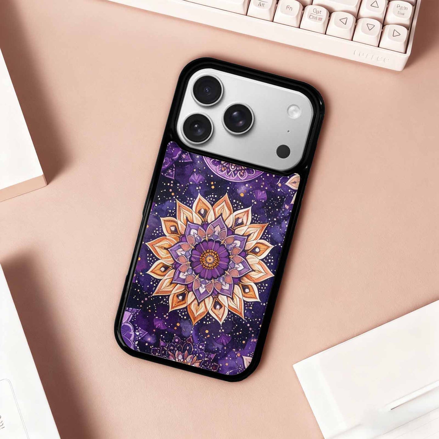 iPhone 17 Pro Case — Small Mandala Pattern Randomly Varying Floral, Custom Phone Case