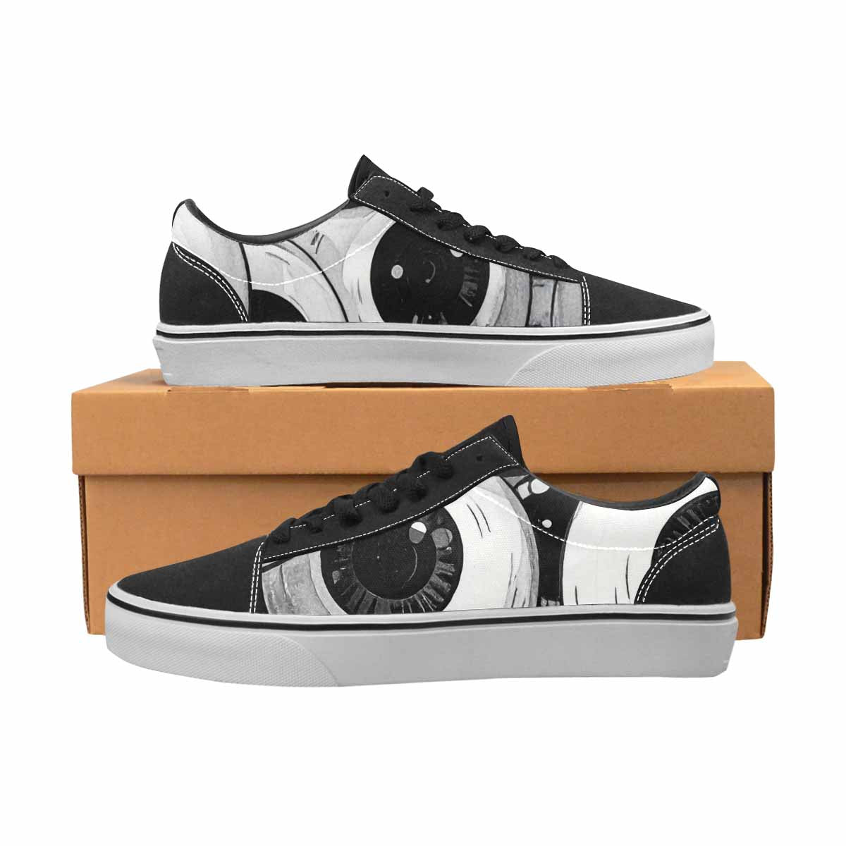 MEN'S Googly Cartoon Eyeballs Canvas Lace-Up Y2K Shoes