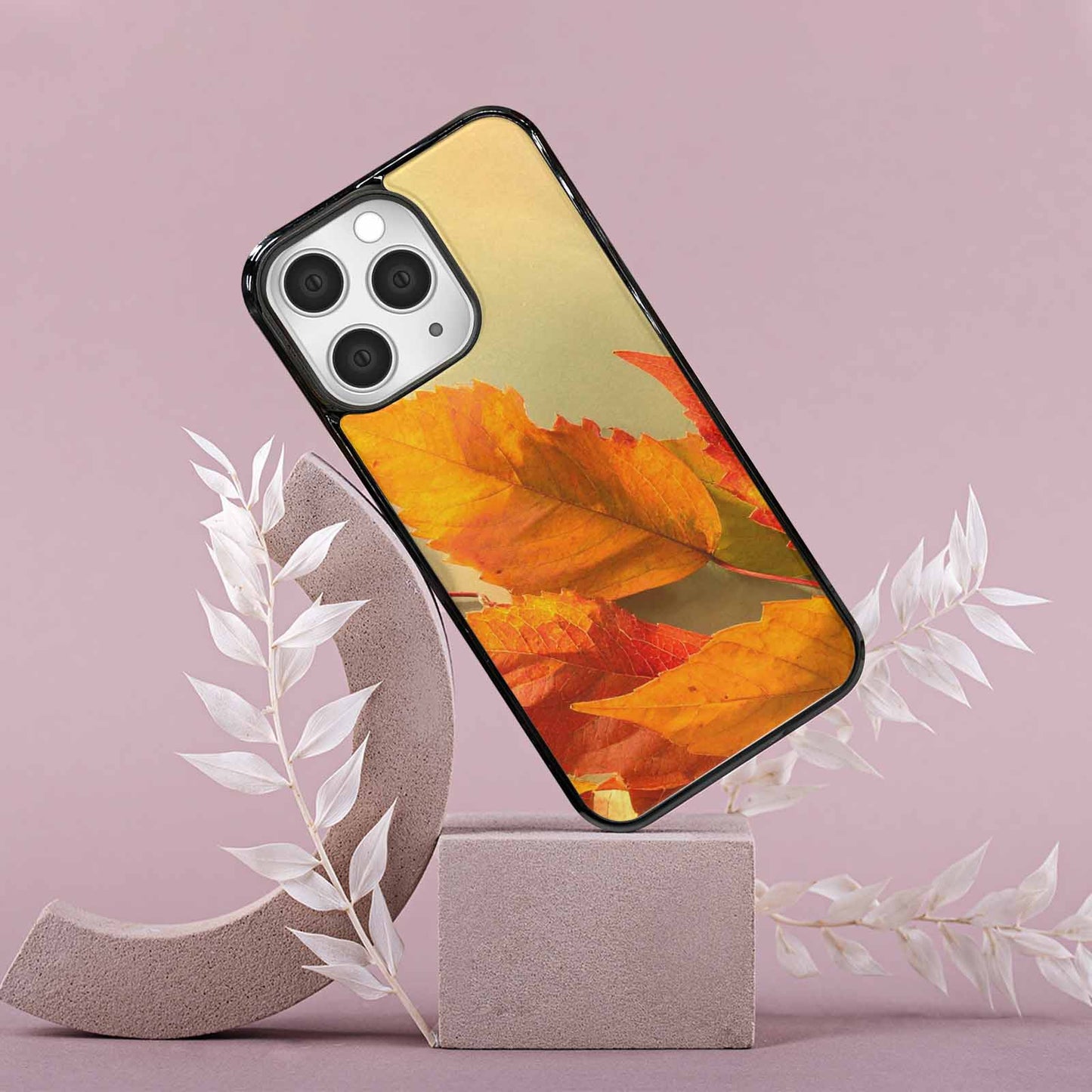 iPhone 15 Pro Max Case — Autumn Leaves, Custom Designed Case Cover