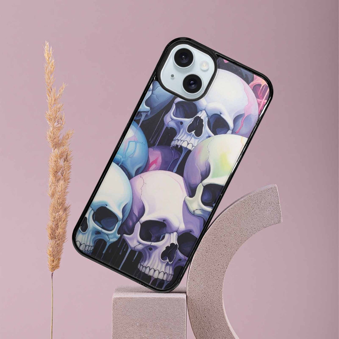 iPhone 15 Plus Case — Dark Black And White Color Tone, Custom Made Phone Cover
