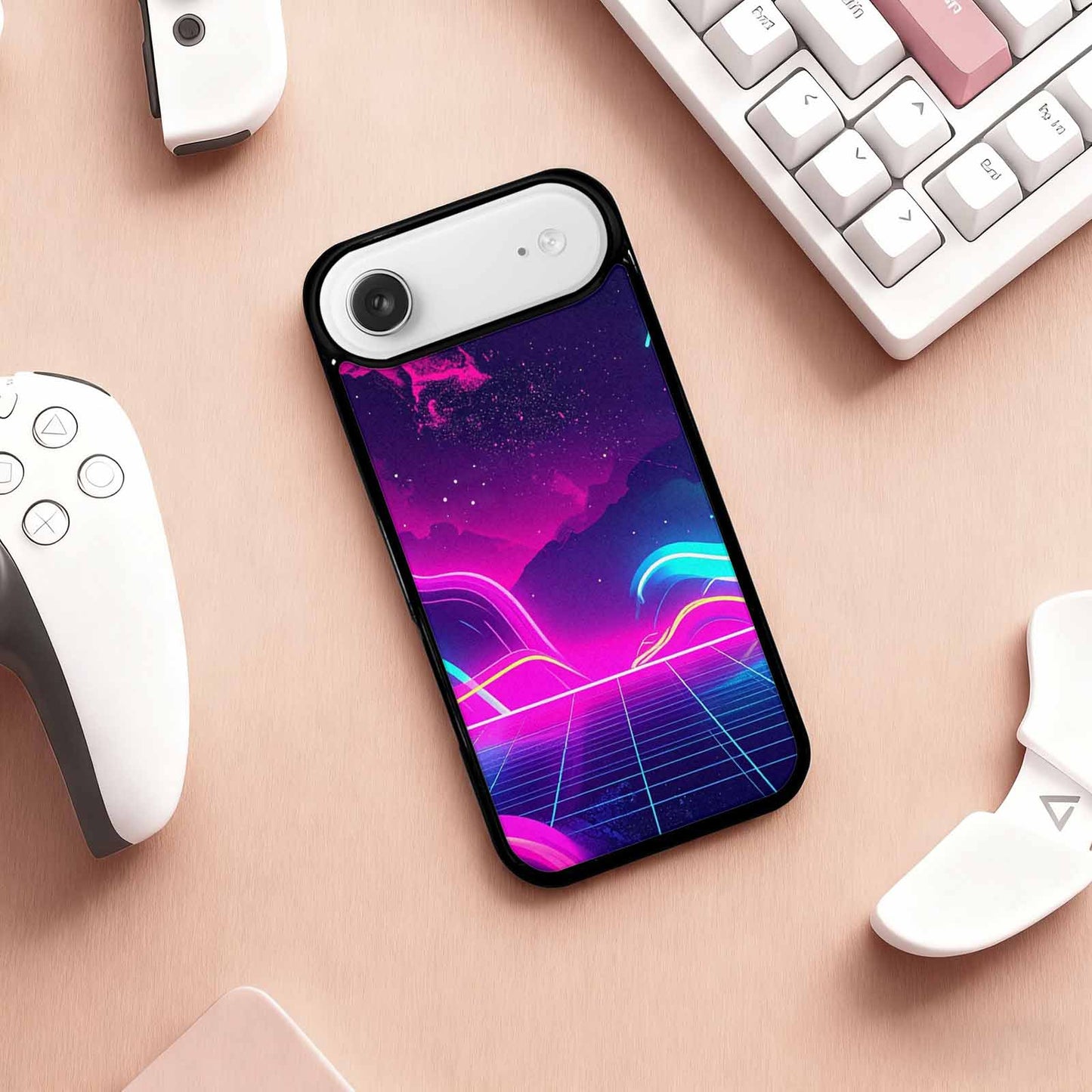 iPhone 17 Air Case — Neon Cartoon Art Pattern Retro Vintage, Custom Print Case Cover