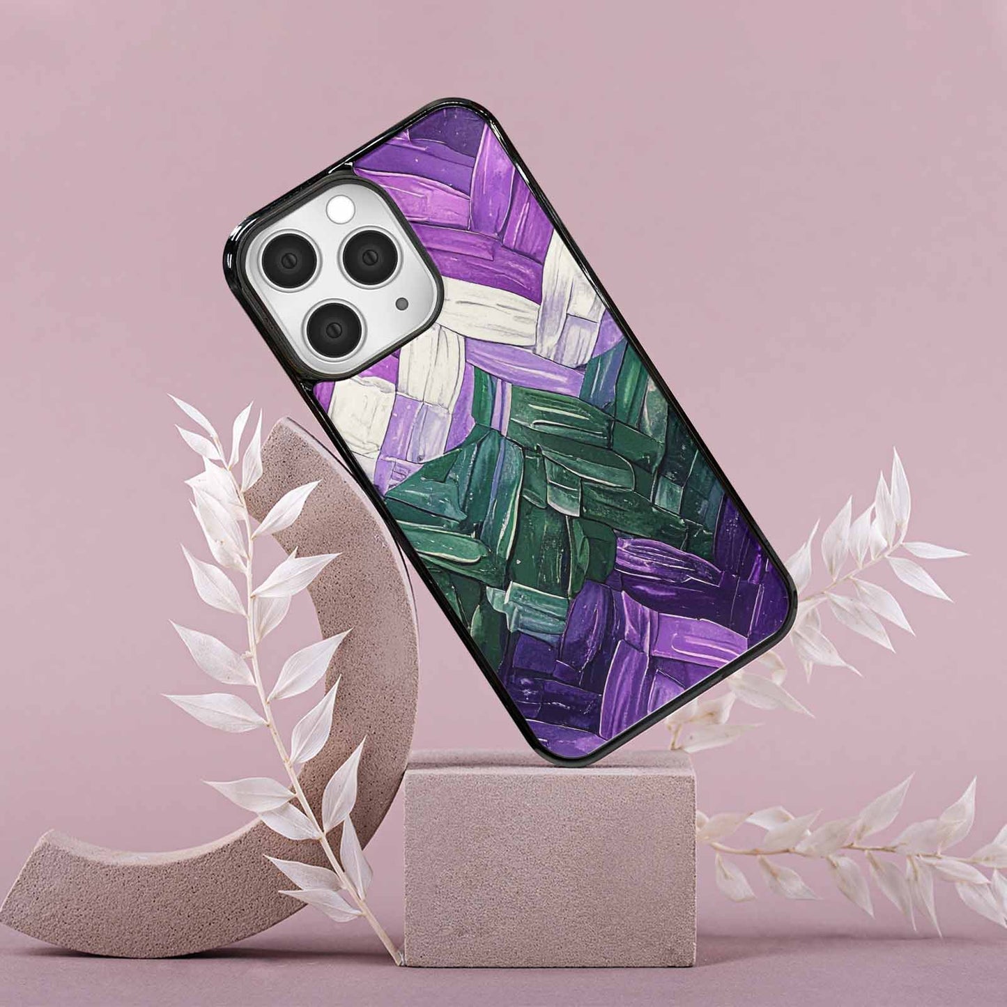 iPhone 15 Pro Max Case — Genderqueer Flag Color Theme Small Rainbow, Custom Phone Case