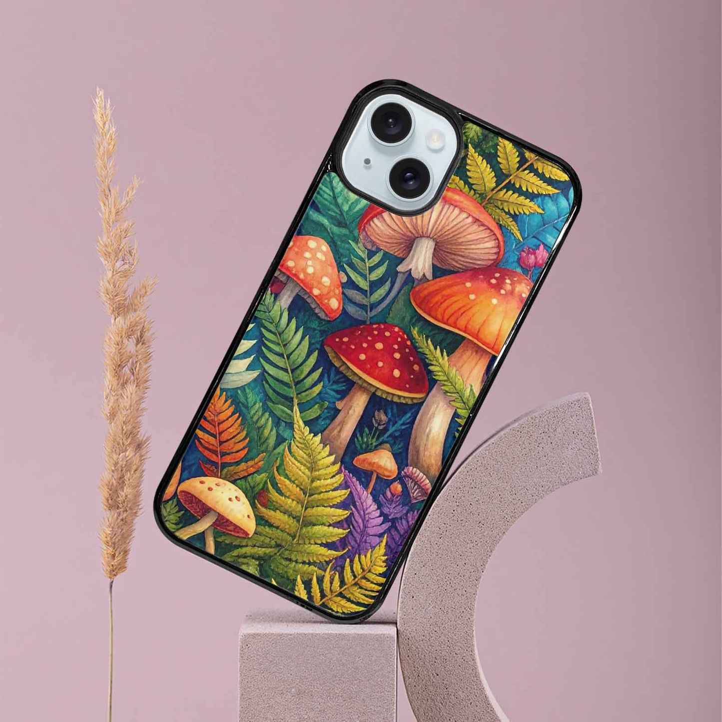 iPhone 15 Plus Case — Mushrooms Botanicalmushrooms P Cix, Custom Made Phone Cover