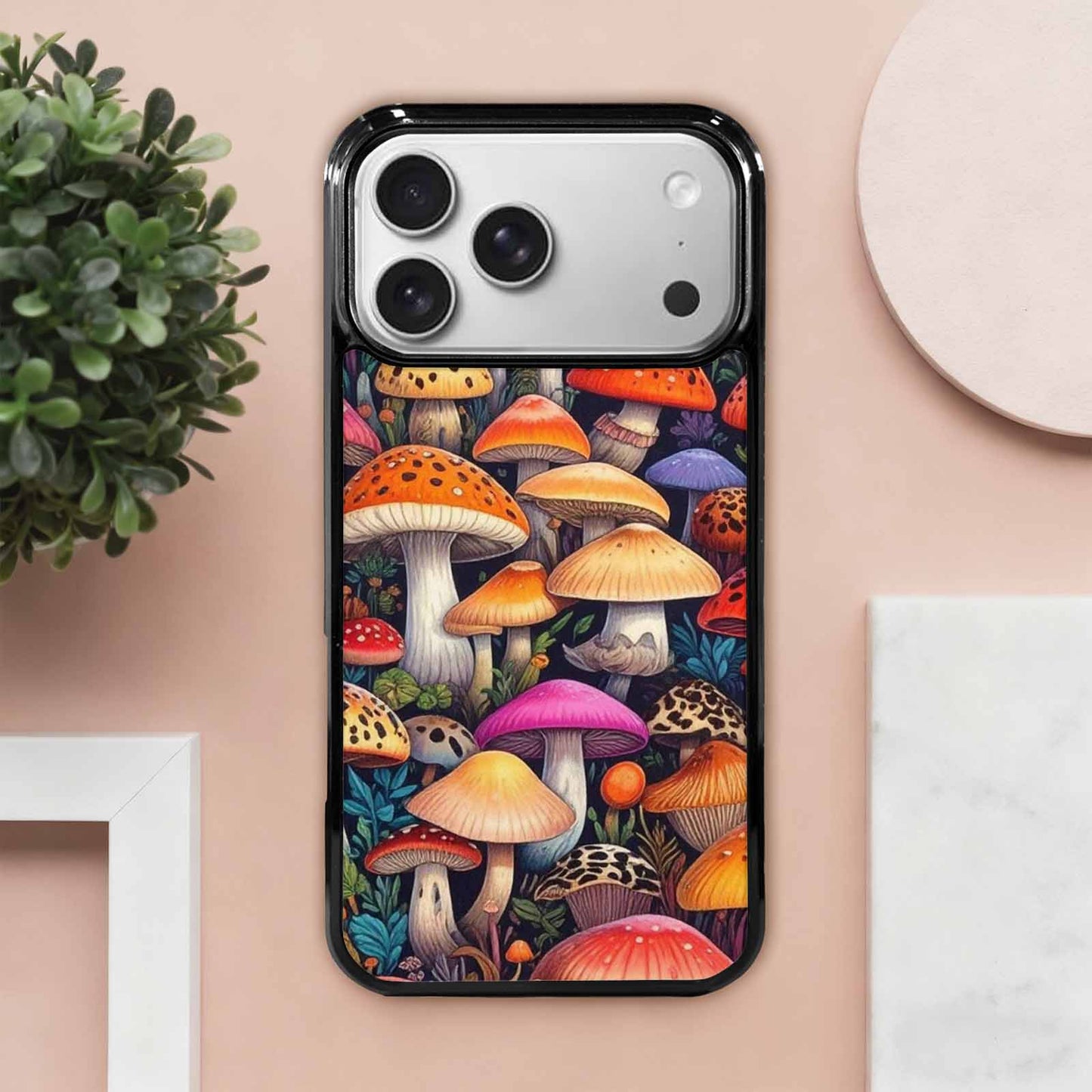 iPhone 17 Pro Max Case — Mushrooms Pattern Hundreds Of Original Art, Custom Print Case Cover