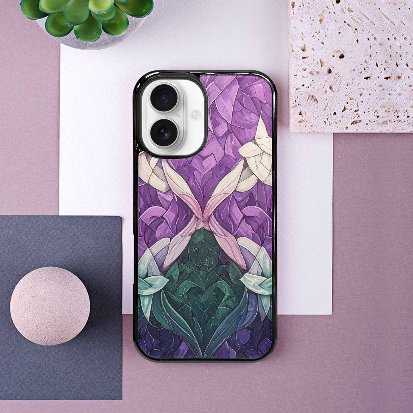 iPhone 16 Case — Genderqueer Flag Color Theme Small Rainbow, Custom Print Case Cover