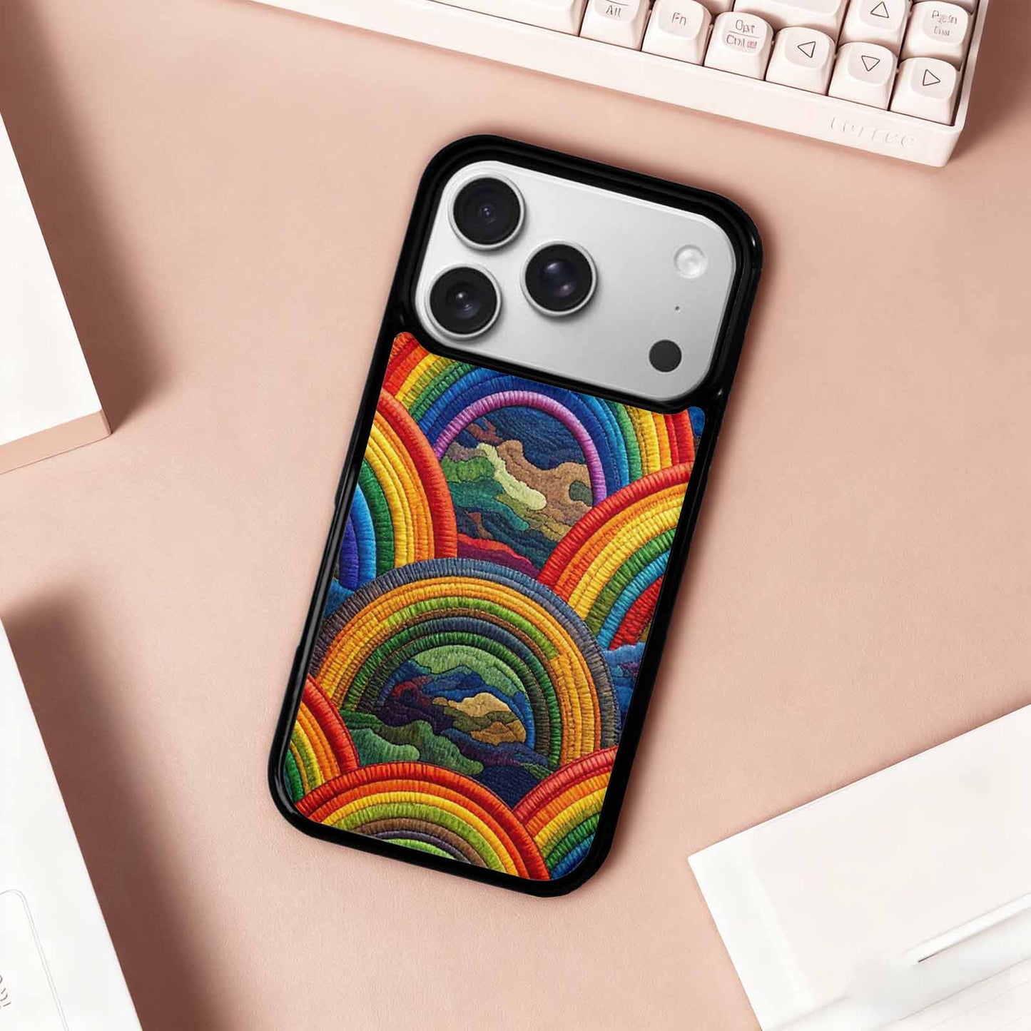 iPhone 17 Pro Case — Vivid Camo Rainbow Arc Camo, Original Design Phone Case