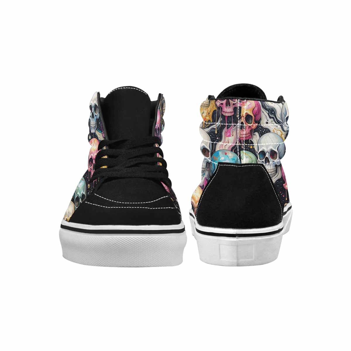 MEN'S Skulls Marble Skulls High Top Canvas Vivid Custom Sneakers