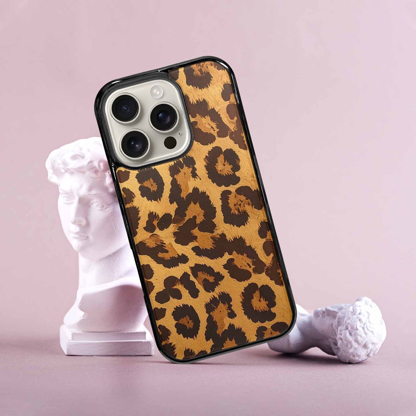 iPhone 16 Pro Case — Classic Leopard Print Warm Golden Tan, Custom Printed Phone Case