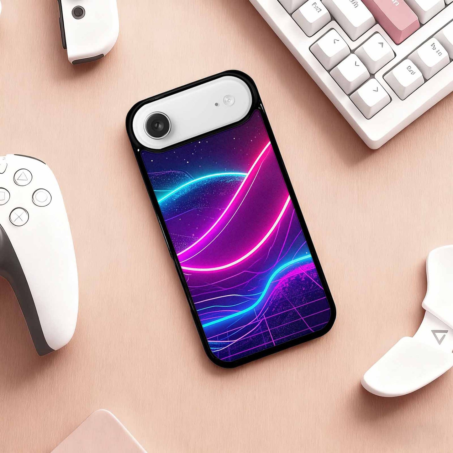 iPhone 17 Air Case — Neon Cartoon Art Pattern Retro Vintage, Custom Printed Phone Case