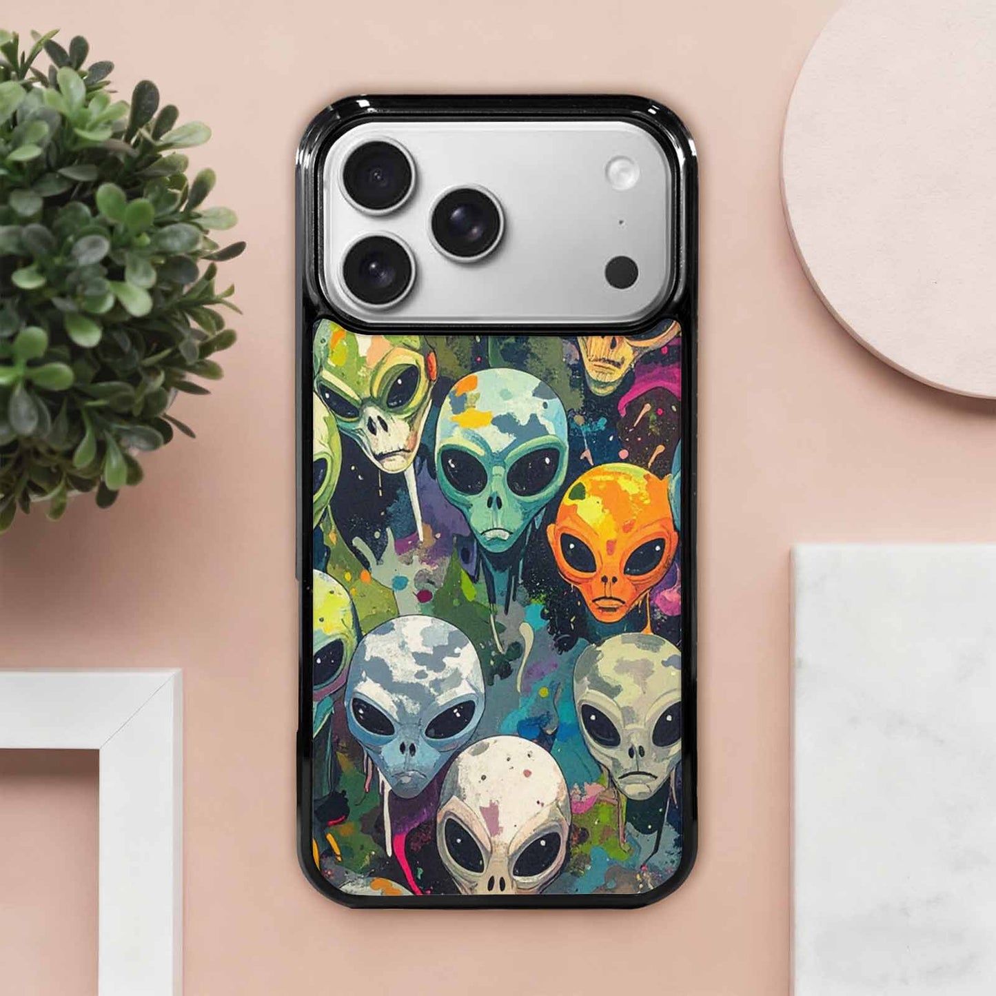 iPhone 17 Pro Max Case — Aliens Camo Aliens Alien Scifi, Custom Art Phone Cover