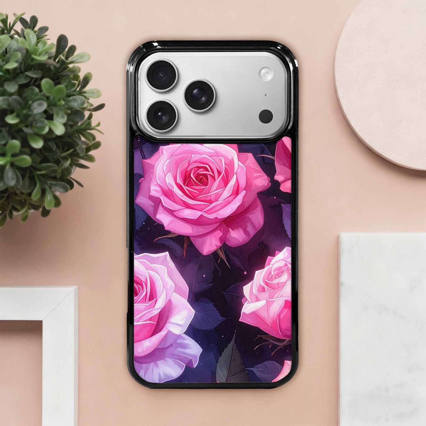 iPhone 17 Pro Max Case — Watercolor Marble Rose Watercolor Abstract, Personalized Phone Case