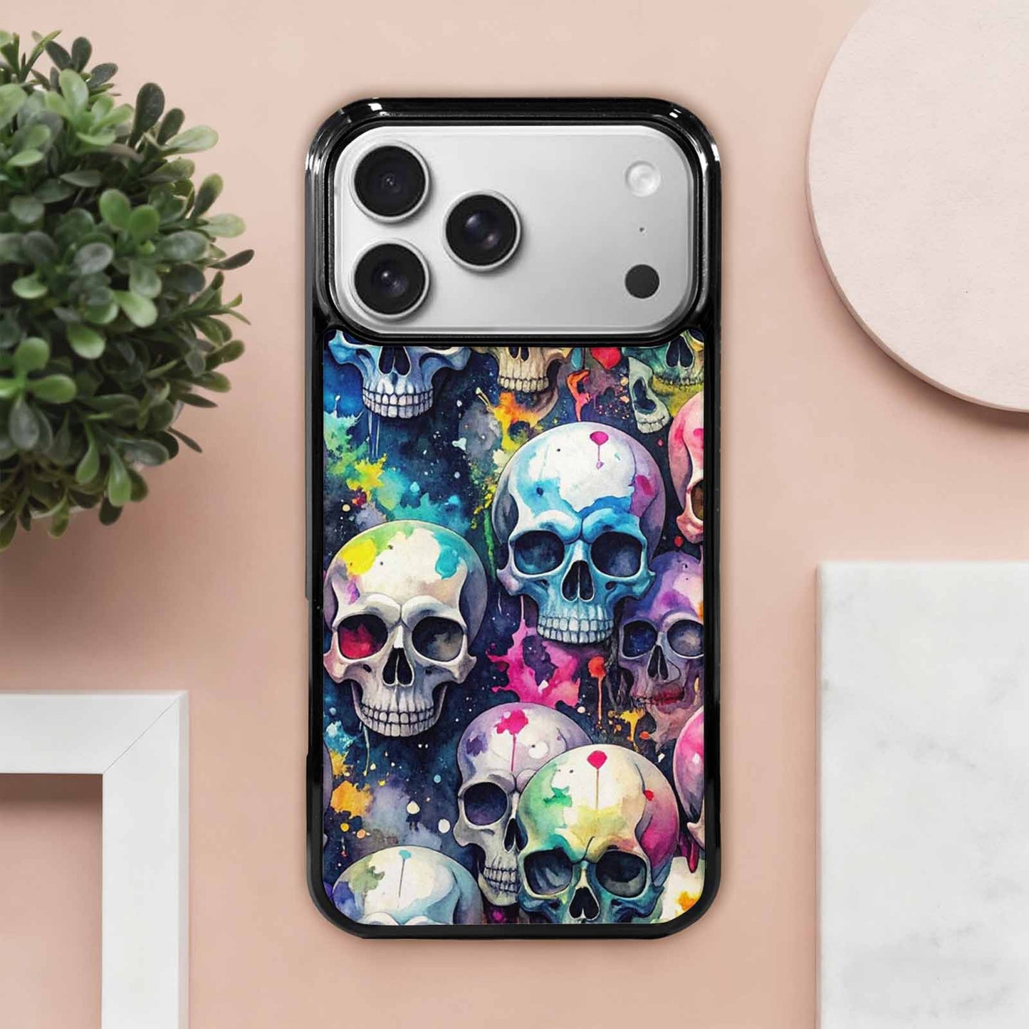 iPhone 17 Pro Max Case — Skull Dark Art Gothic Print Gothic, Custom Printed Phone Case