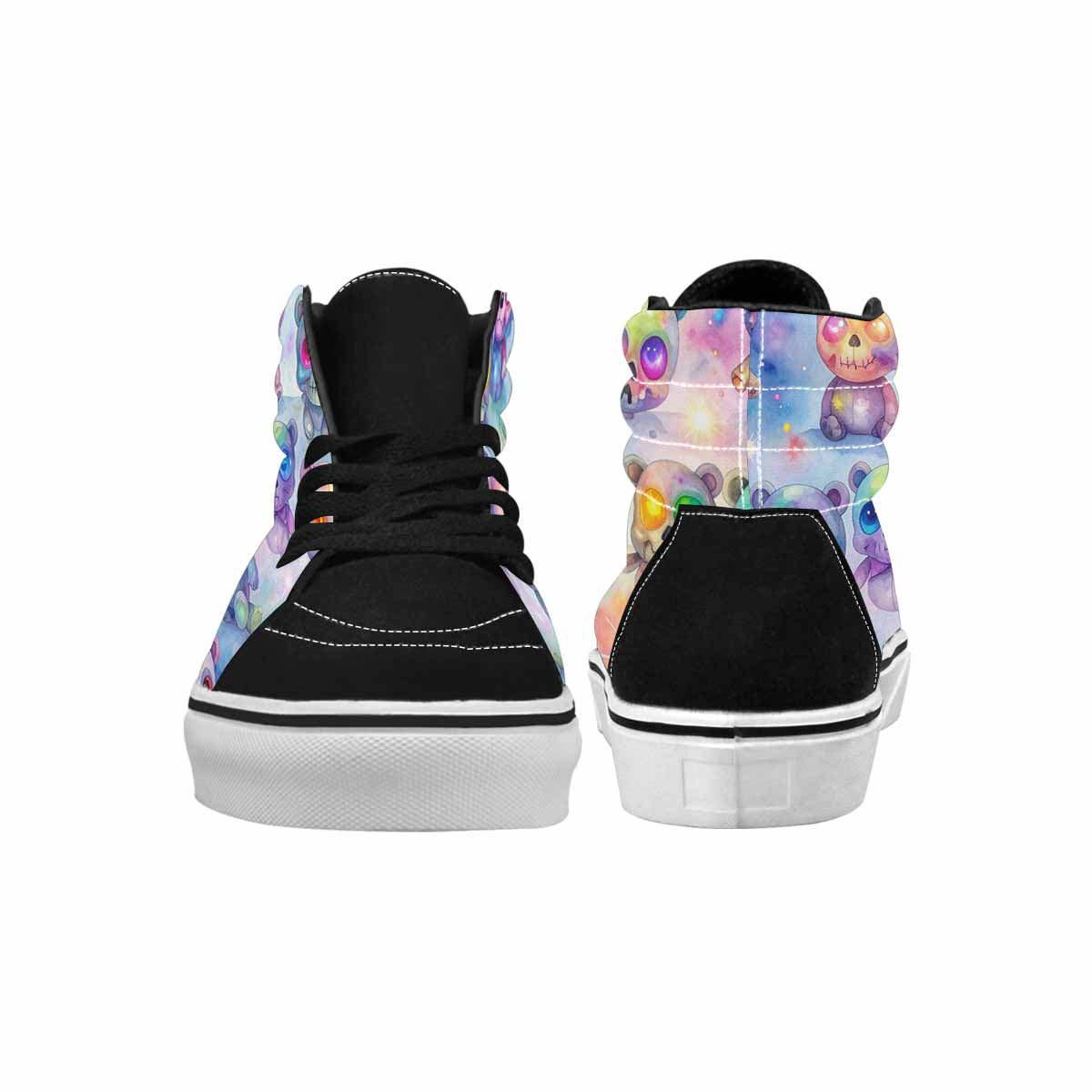 MEN'S Rainbow Teddy Skeletons Eye High Top Canvas Dreamcore Custom Shoes