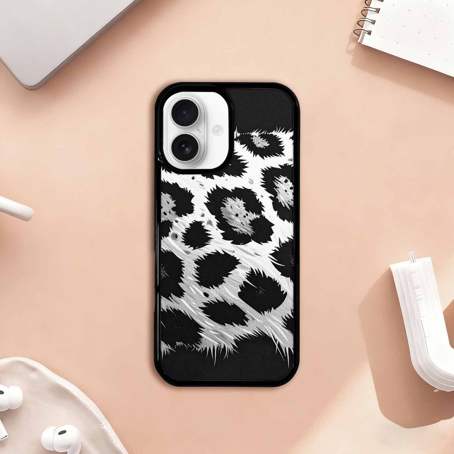 iPhone 17 Case — Leopard Print Black And Animal Print, Original Design Phone Case