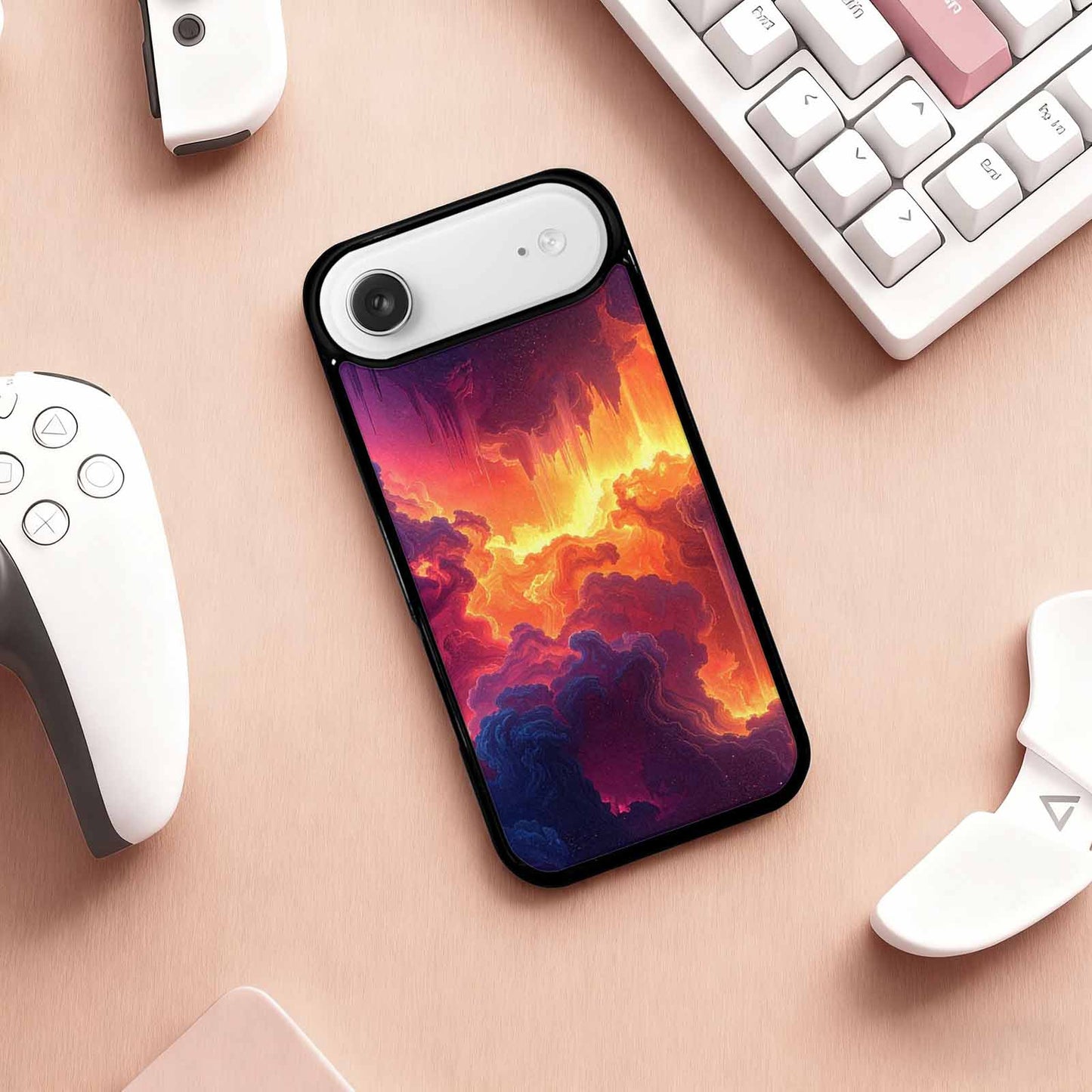 iPhone 17 Air Case — Seamless Tileable Pattern Of Overlapping Galaxy, Unique Phone Case Design