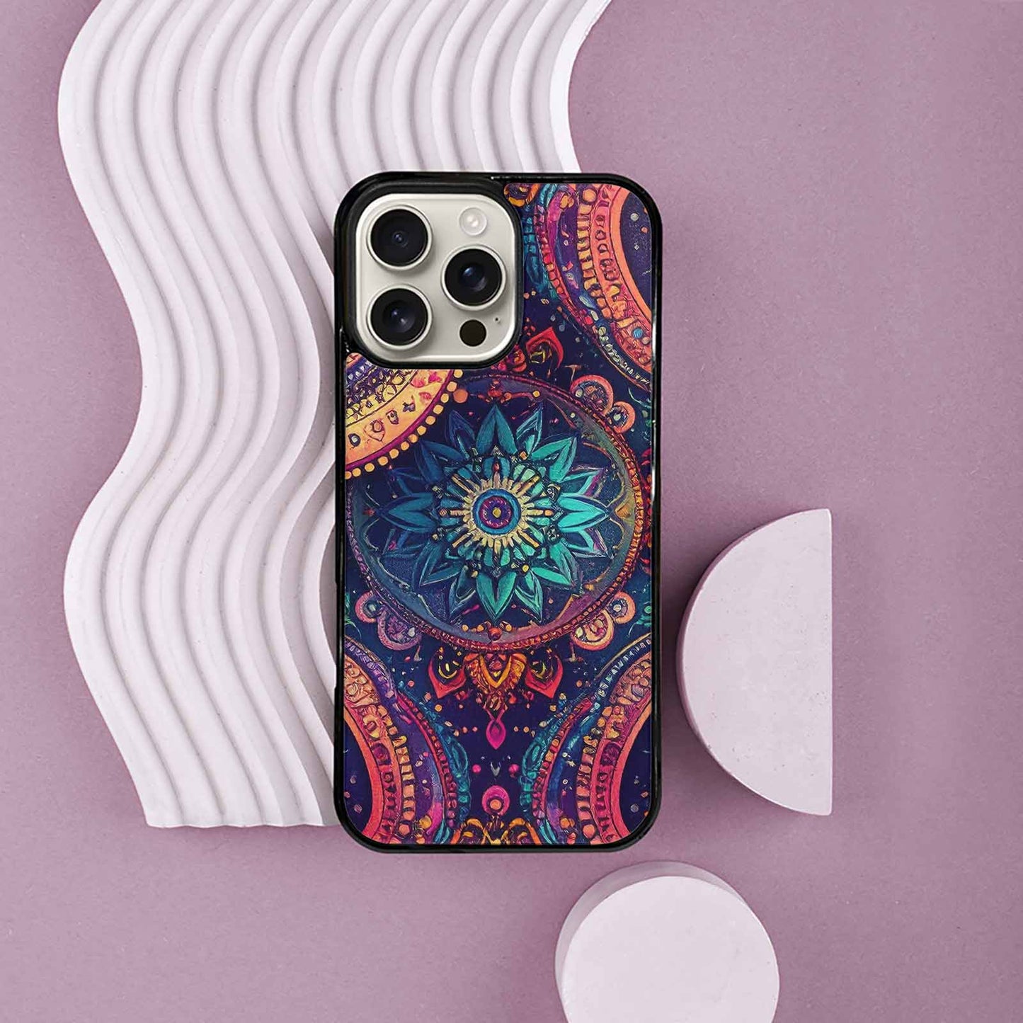 iPhone 16 Pro Max Case — Paisley Mandala, Unique Phone Case Design