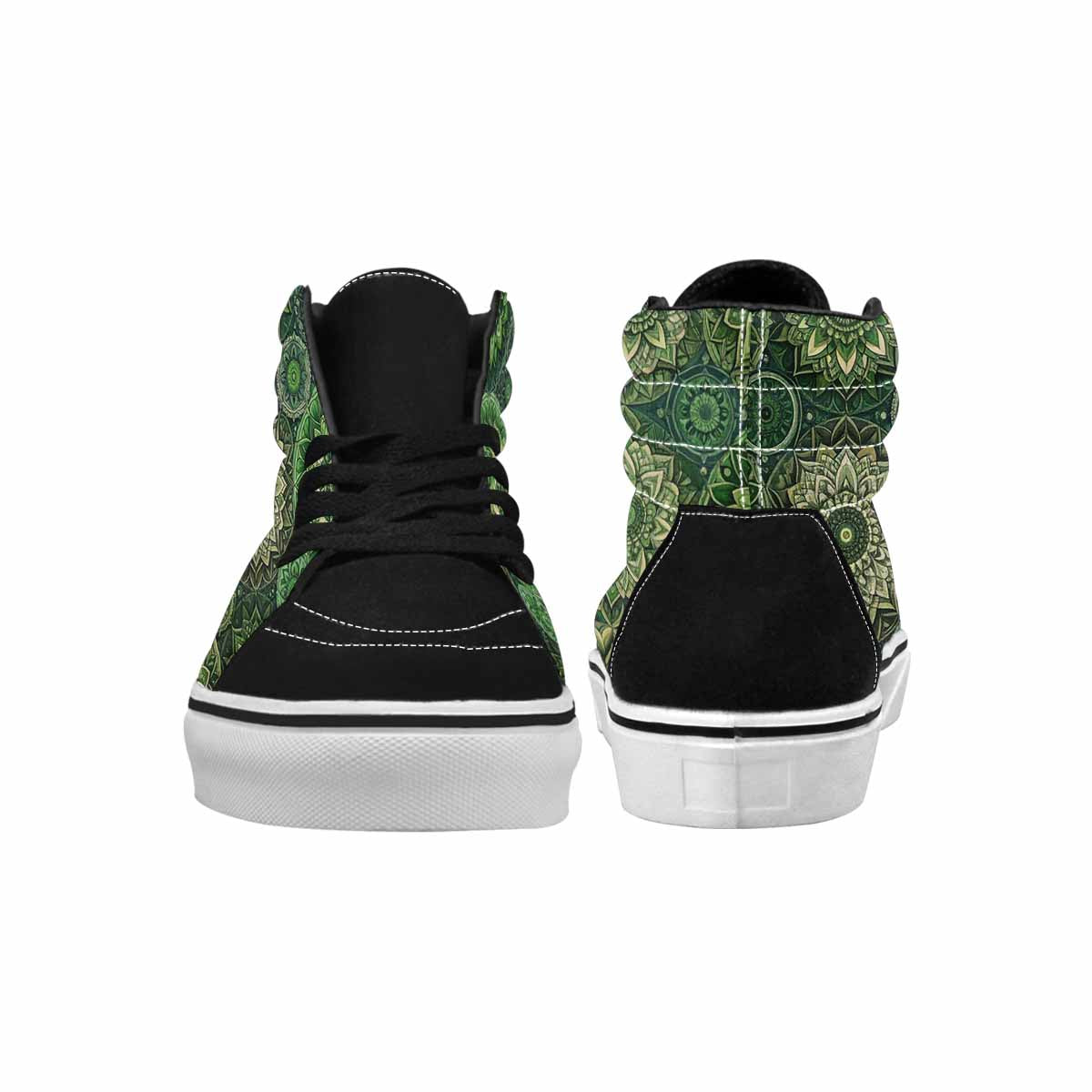 MEN'S Mandala High Top Canvas Neon Fantasy Custom Sneakers