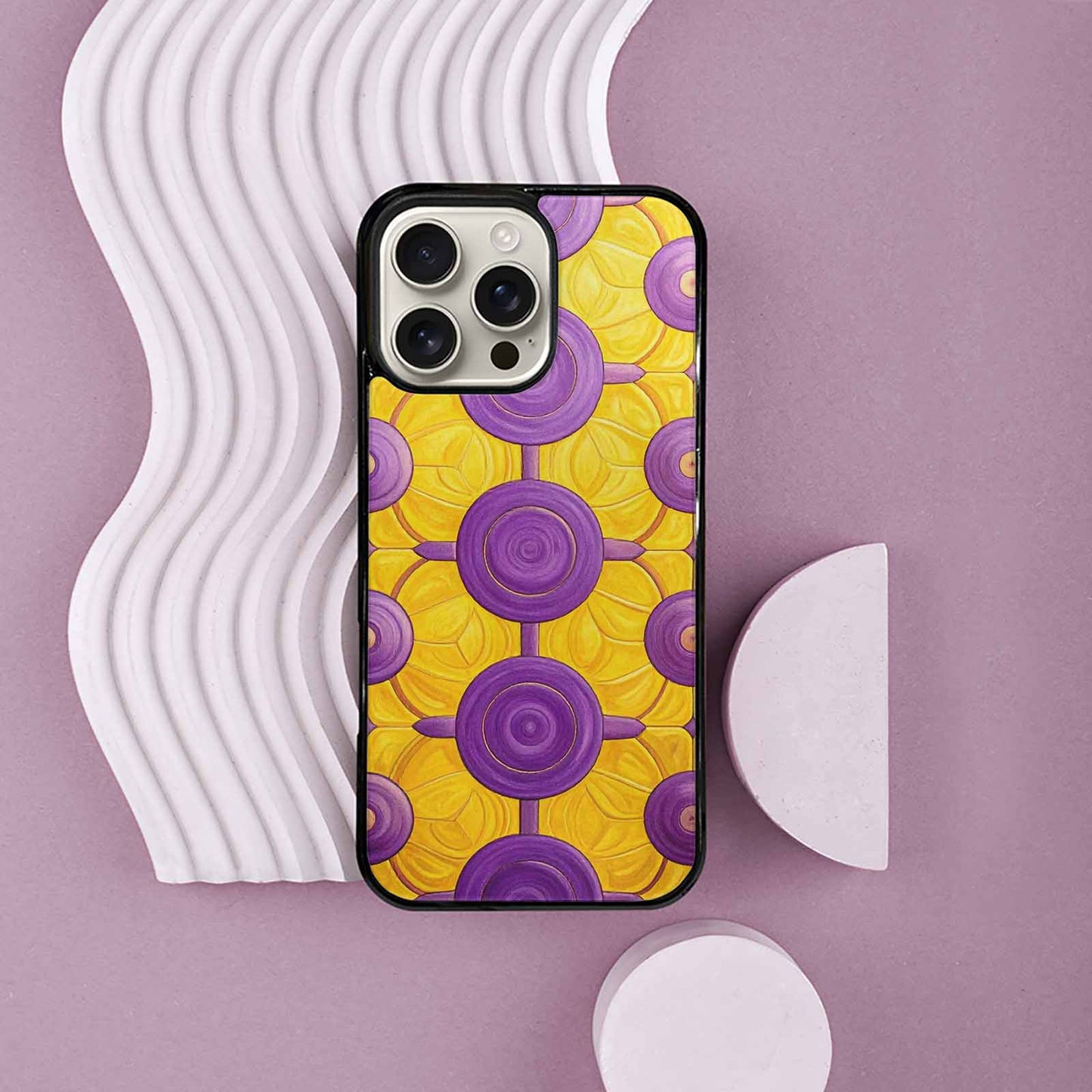 iPhone 16 Pro Max Case — Intersex Flag Color Theme Small Rainbow, Customized Protective Case
