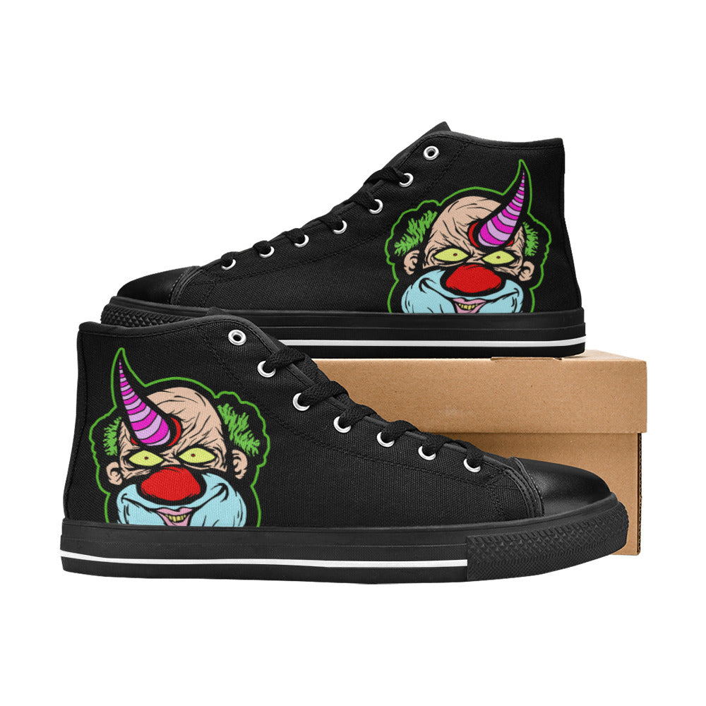 MEN'S Clown Men’S High Top Canvas Cottagecore Custom Shoes