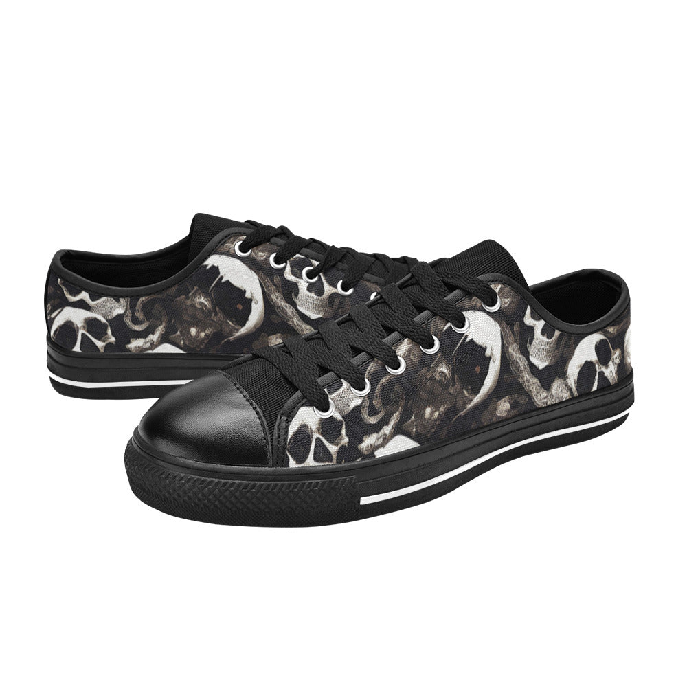 WOMEN'S Lots Skulls Canvas Wallpaper Art Custom Shoes