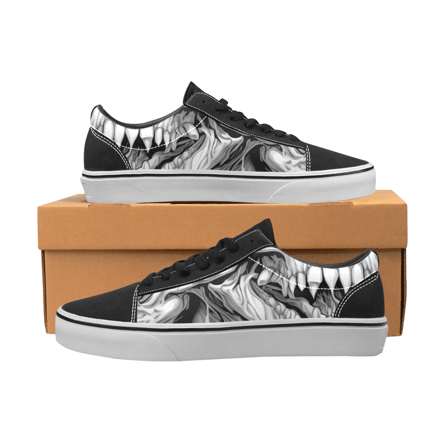 MEN'S Horror Comic Book Art Low Top Skateboarding Dreamcore Custom Shoes