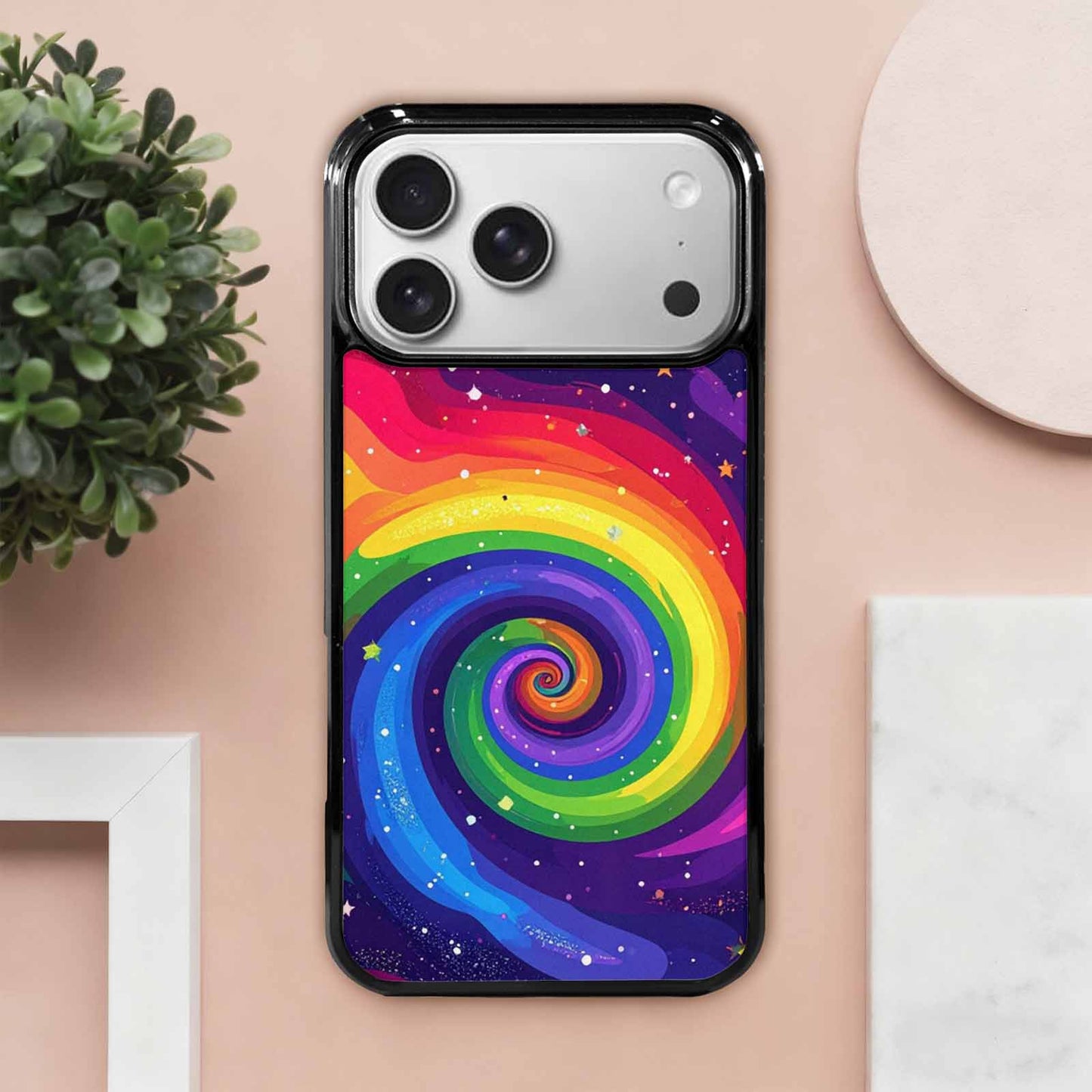 iPhone 17 Pro Max Case — Rainbow Pride Galaxy Seamless Galaxy Space, Custom Art Phone Cover