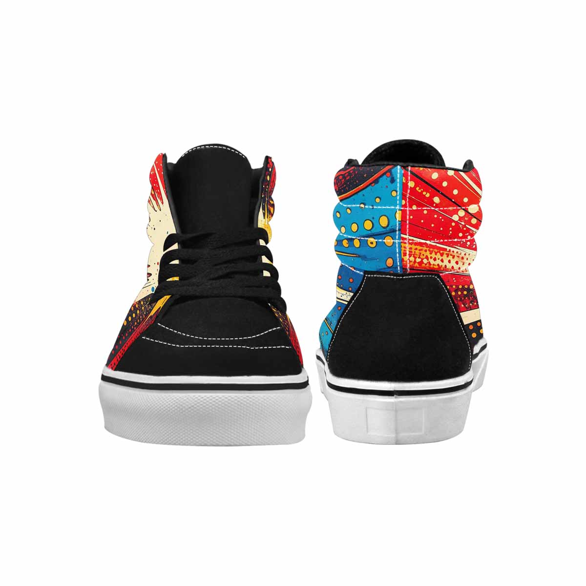MEN'S Comic Halftone High Top Canvas Melting Art Custom Sneakers