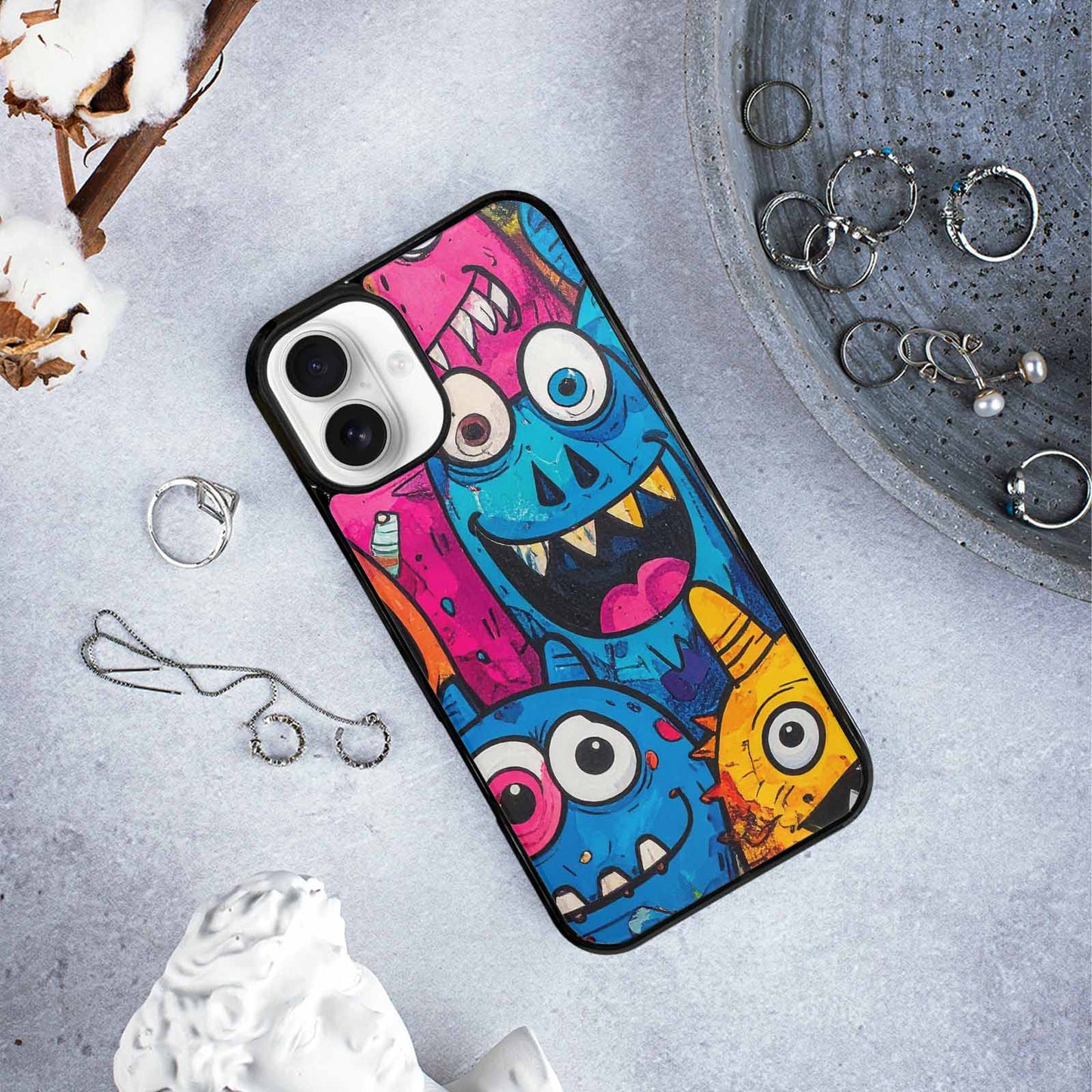 iPhone 16 Plus Case — Goofy Cartoon Monster, Personalized Phone Case