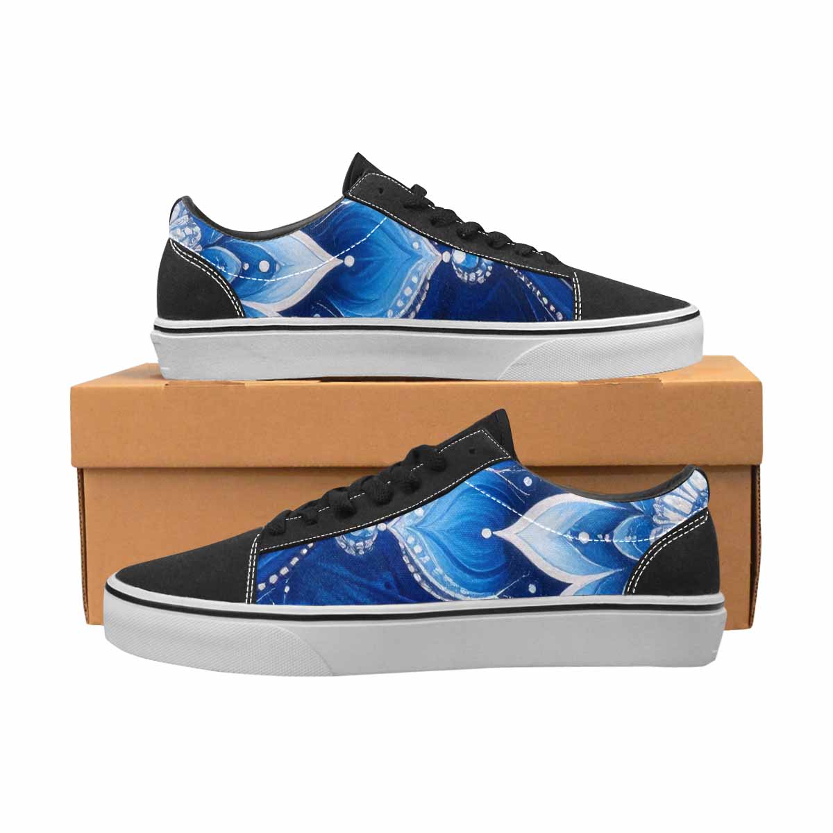 WOMEN'S Boho Mandala Canvas Lace-Up Neon Fantasy Sneakers