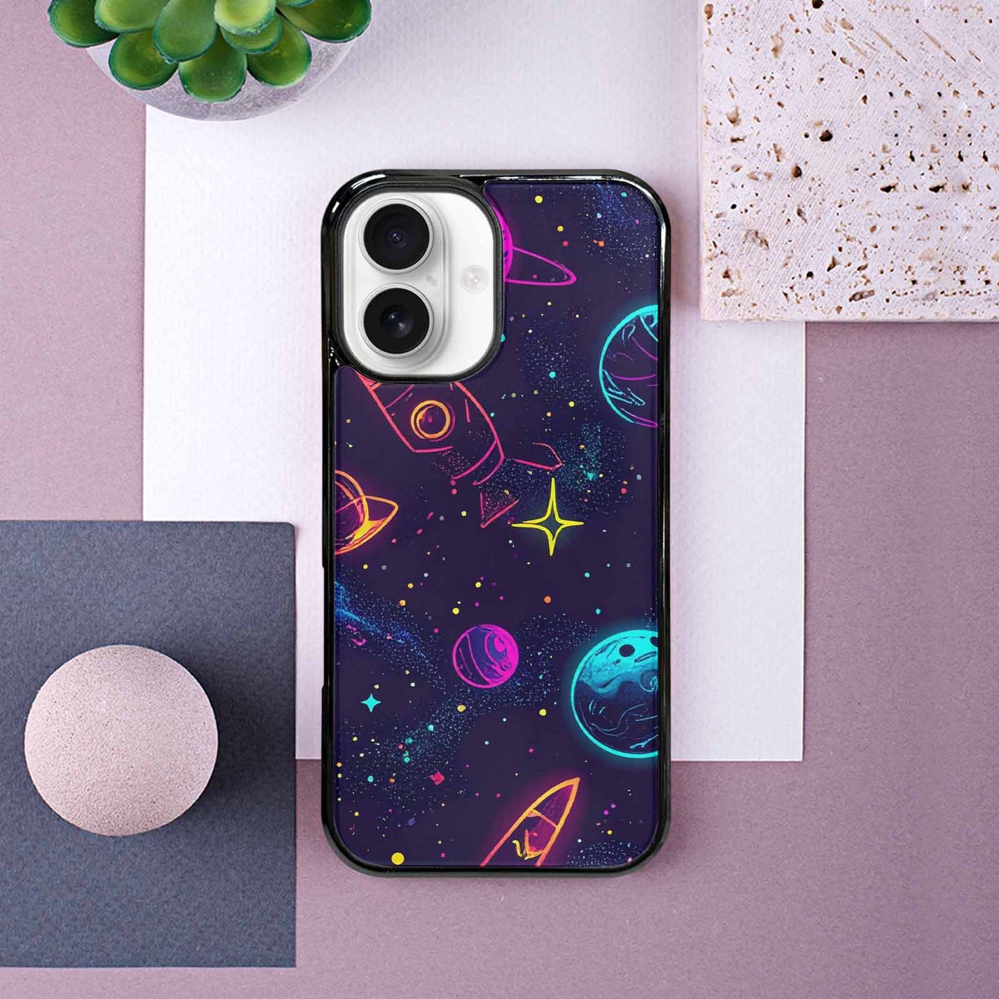 iPhone 16 Case — Space Galaxy Astronaut, Custom Made Phone Cover