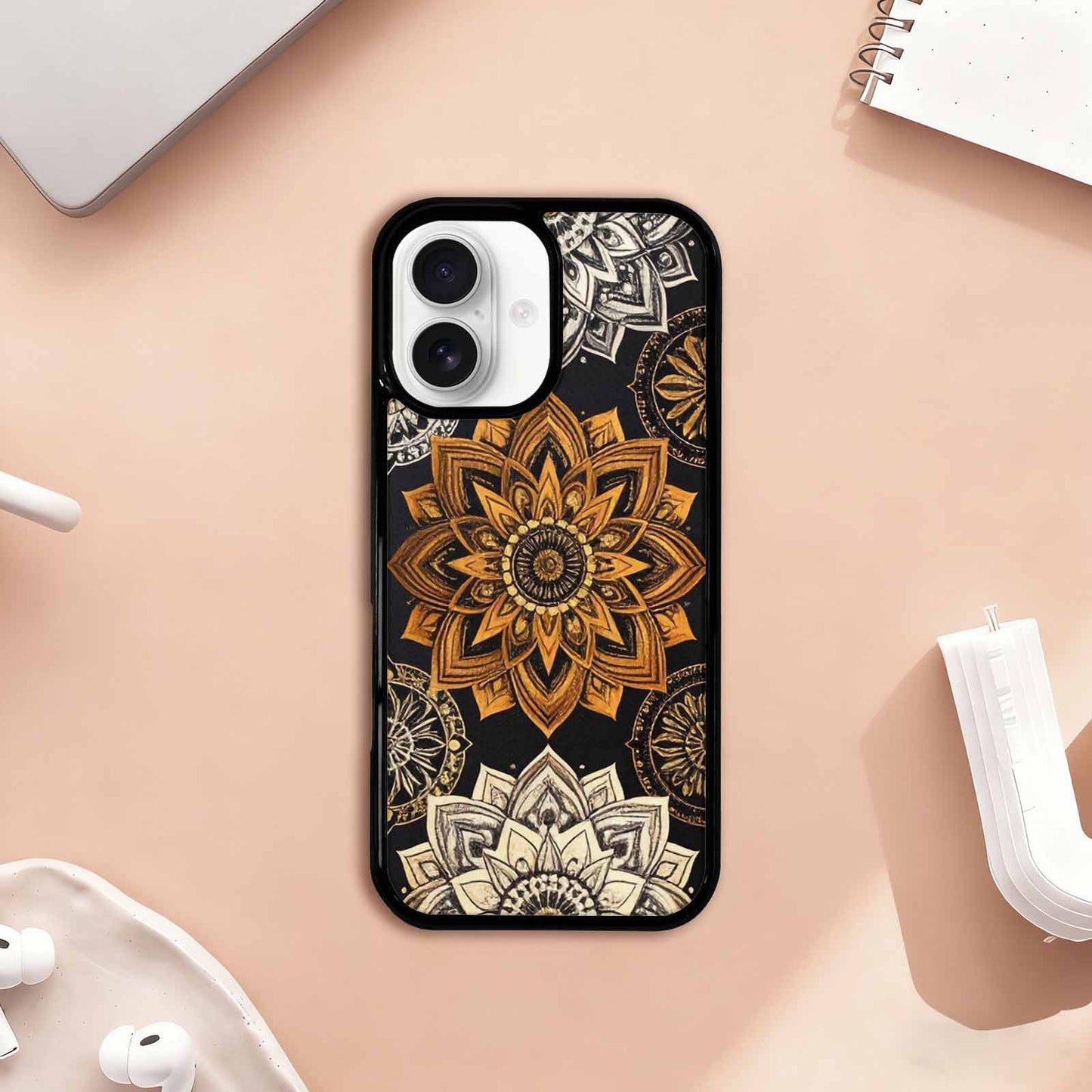 iPhone 17 Case — Small Mandala Pattern, Randomly Floral, Custom Phone Case