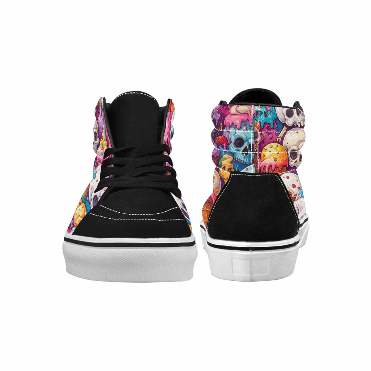 MEN'S Ice Cream Monsters High Top Canvas Grunge Custom Shoes