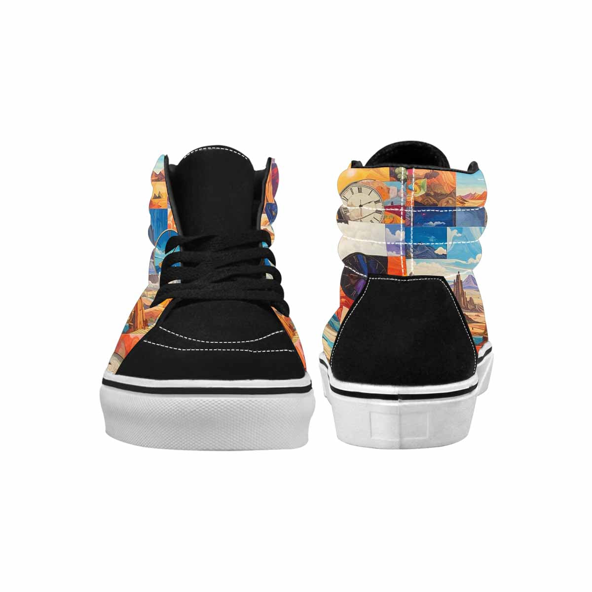MEN'S Surreal Dream Fragment High Top Canvas Cottagecore Sneakers