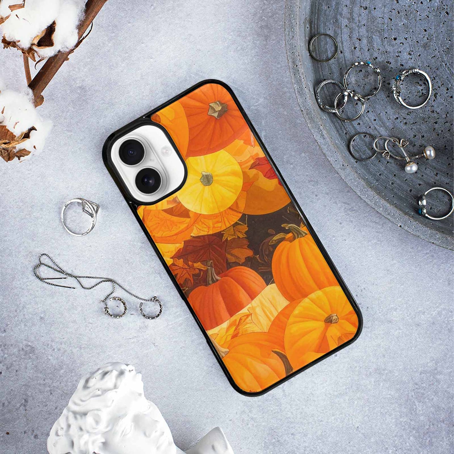 iPhone 16 Plus Case — Autumn Pumpkin Patch Autumn Pumpkin Patch, Custom Designed Case Cover