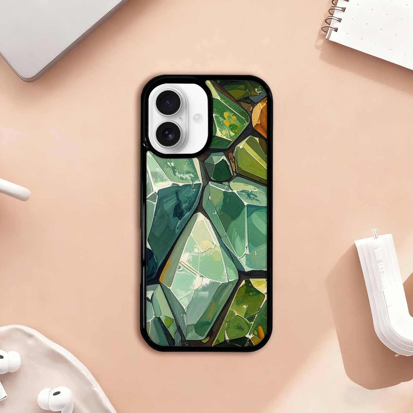 iPhone 17 Case — Glossy Reptile Crystal Original Art, Custom Phone Case
