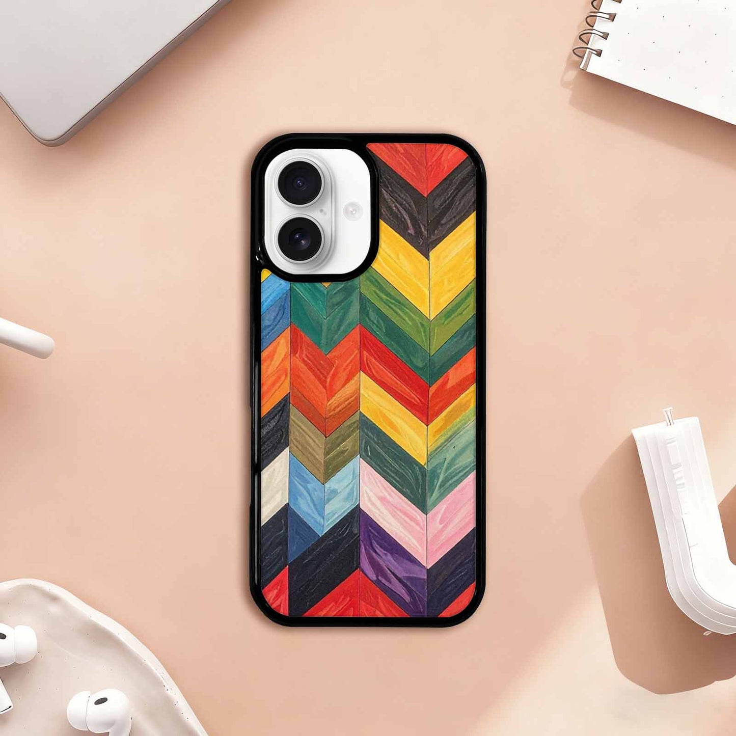 iPhone 17 Case — Progress Pride Flag Color Original Art, Custom Art Phone Cover