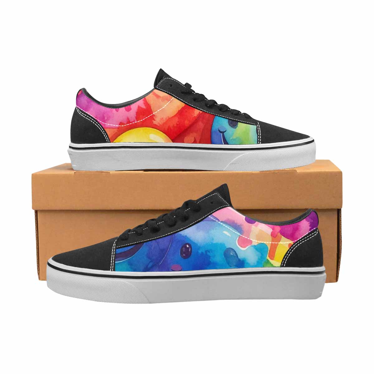 WOMEN'S Smiley Facessmiley Faces Lace-Up Canvas Surreal Shoes