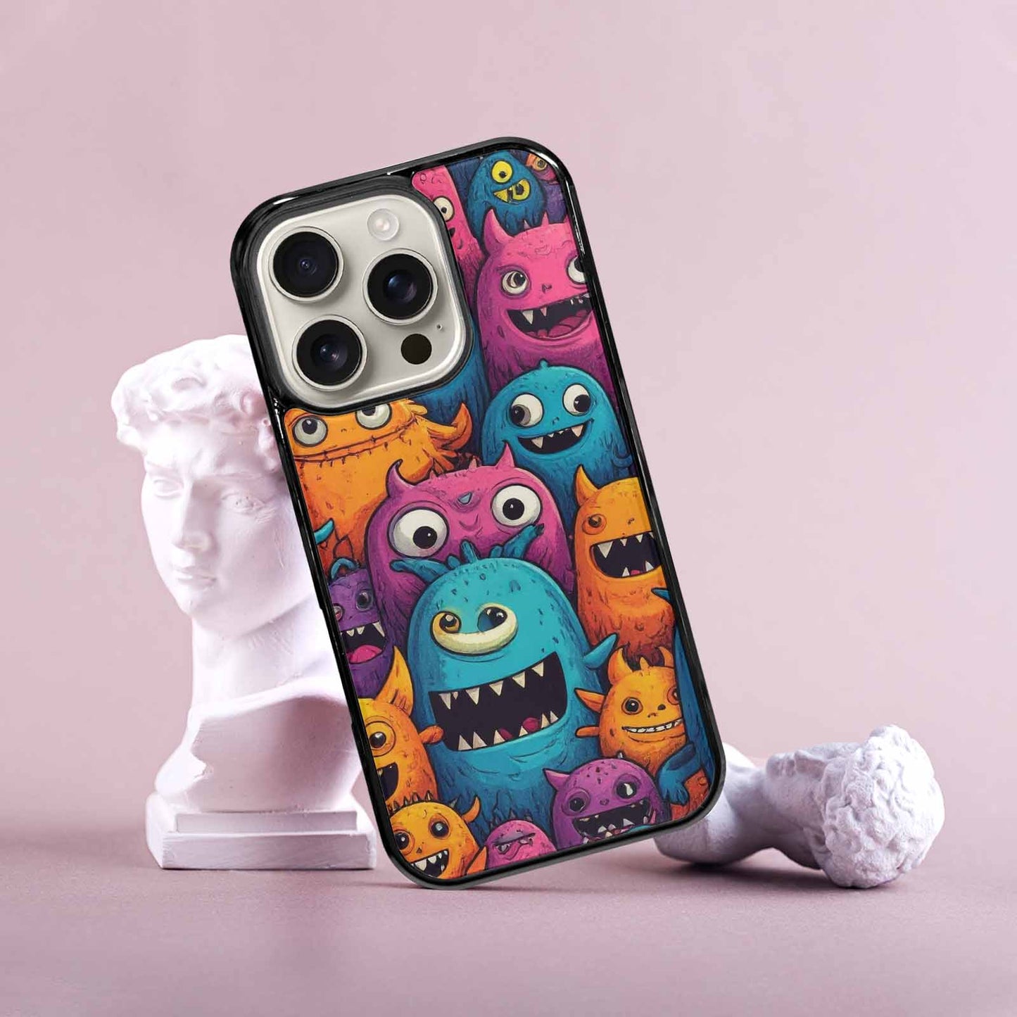 iPhone 16 Pro Case — Monsters General Cartoon Monst, Unique Phone Case Design