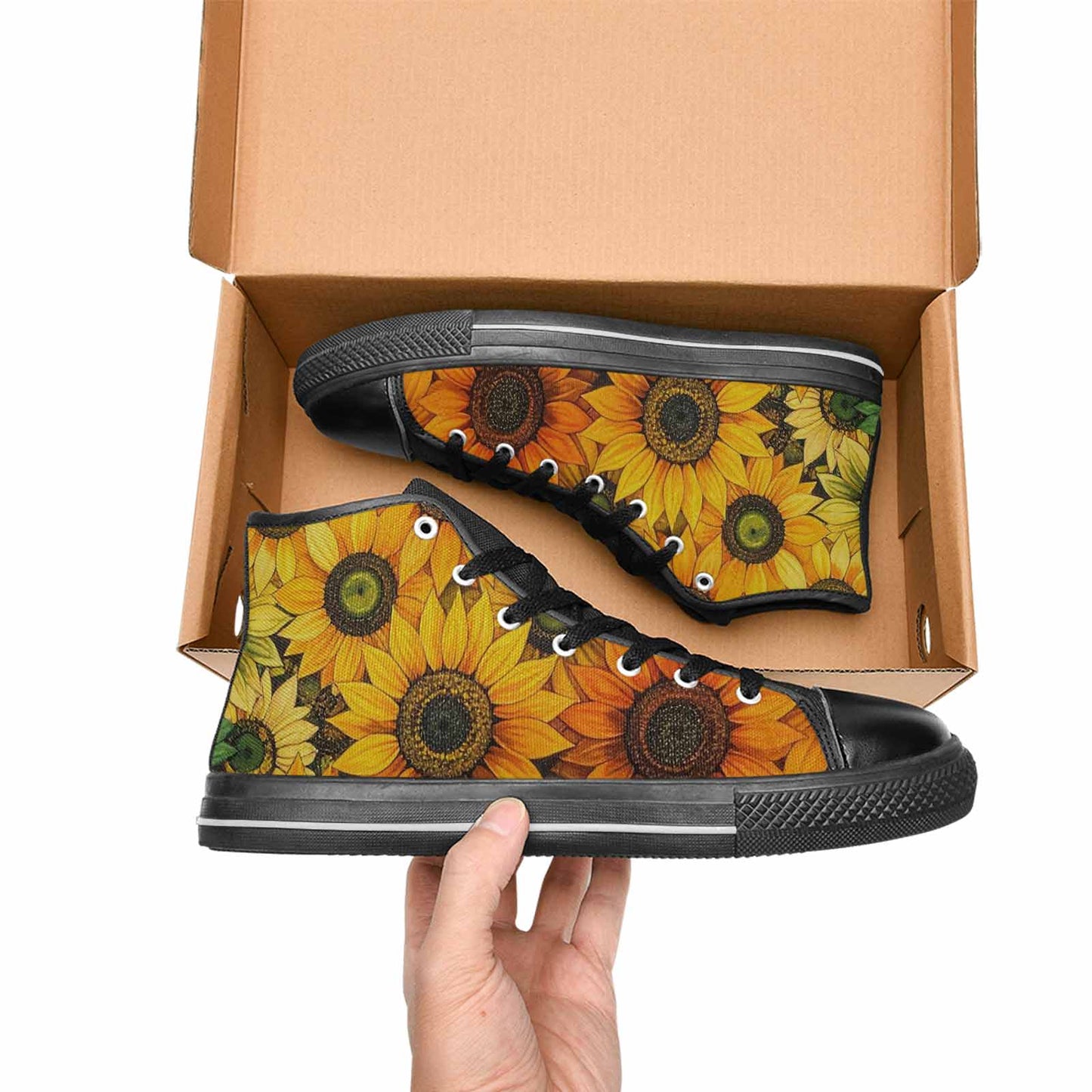 WOMEN'S Blend Melt Them High Top Canvas Vibrant Chaos Custom Sneakers
