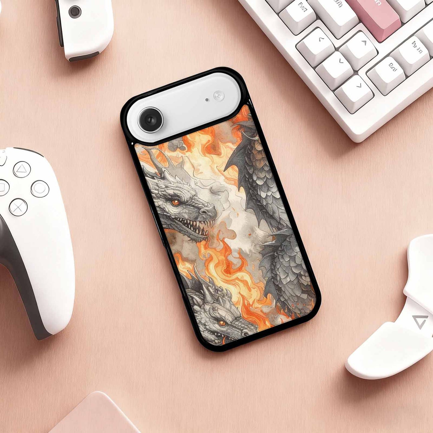 iPhone 17 Air Case — Retro Dragons Flame Retro Vintage, Custom Phone Case