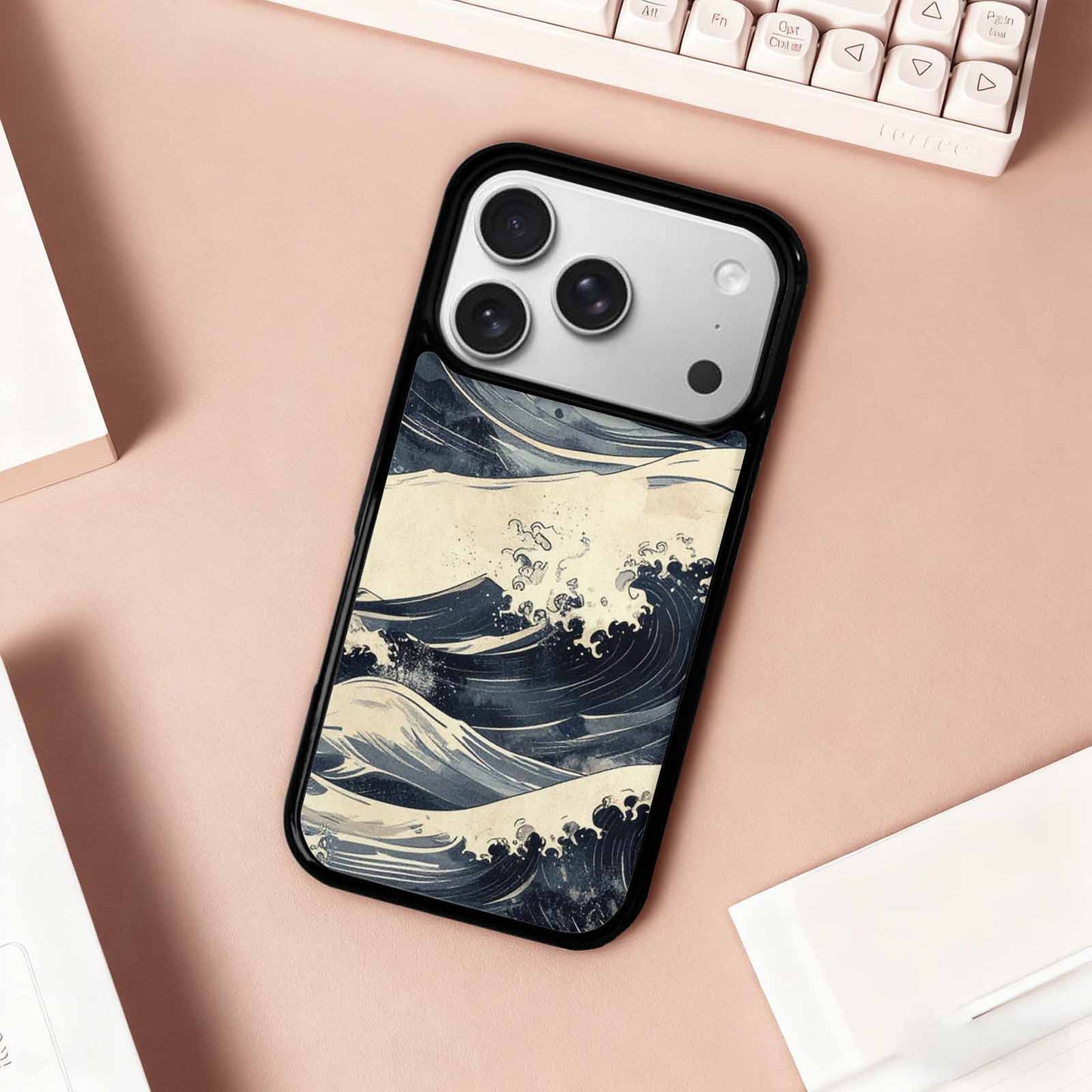 iPhone 17 Pro Case — Vintage Americana Wave Retro Vintage, Custom Phone Case