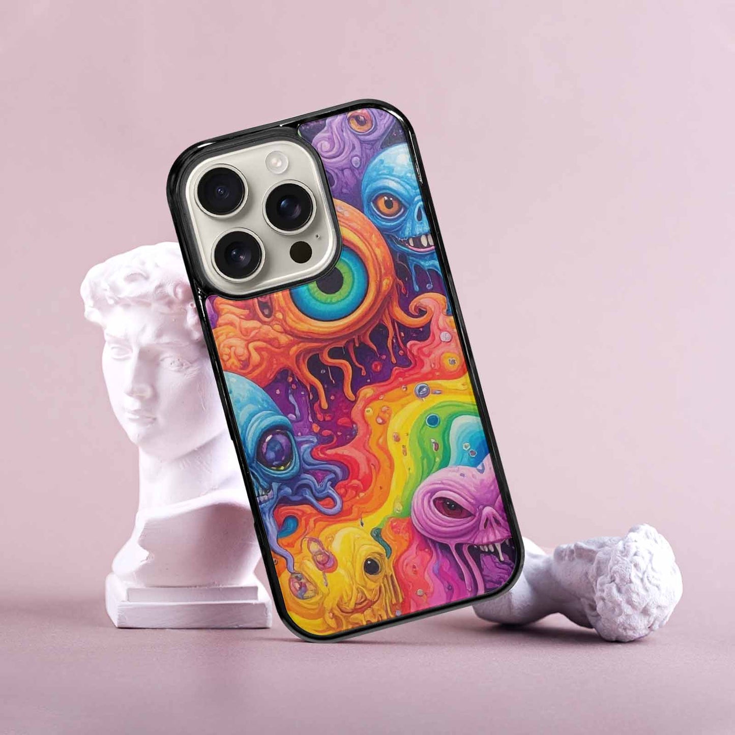 iPhone 16 Pro Case — Aliens Tie Dyemelting Aliens P, Unique Phone Case Design