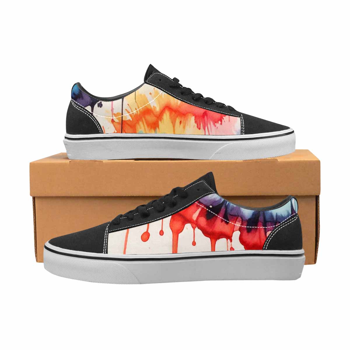 WOMEN'S Tie Lace-Up Canvas Surreal Custom Shoes