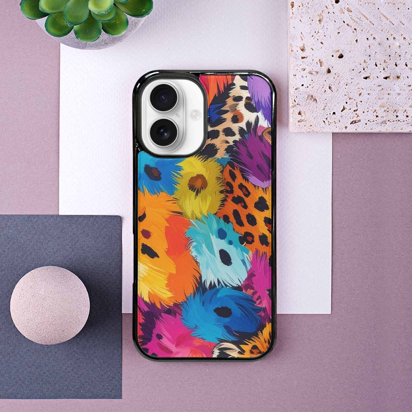 iPhone 16 Case — Full Color Vibrantanimal Print A, Personalized Phone Case